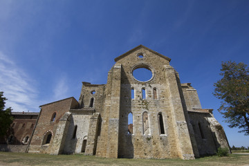 Fototapeta na wymiar Abbey of St. Galgano in Tuscany
