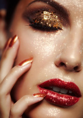 Shining face makeup
