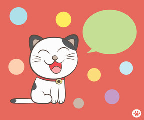cat talking with speech bubble