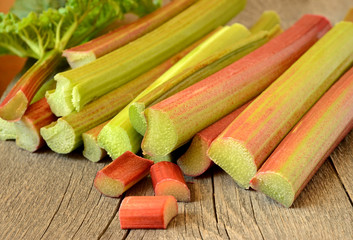 Fresh rhubarb