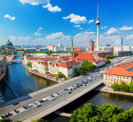 Obraz premium Berlin, Niemcy widok na główne zabytki