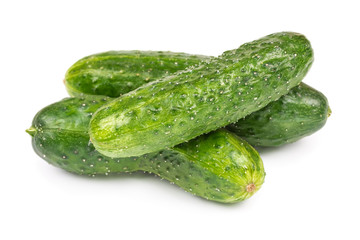 Three fresh cucumber
