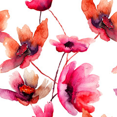 Watercolor illustration with beautiful flowers - 55717916