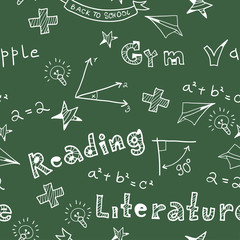 Back To School illustration. School Pattern.