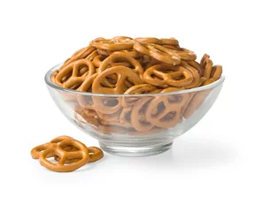 Gordijnen bowl with baked pretzels © AlenKadr