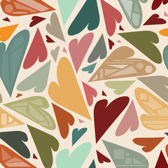 Colorful Happy Valentine's Day  vector illustration  pattern