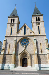 Fototapeta na wymiar Sacred Heart Cathedral Sarajevo