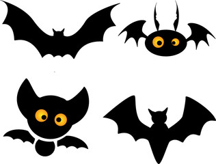Halloween vector background with bats.