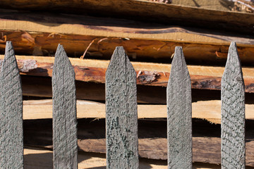 Background of wooden logs