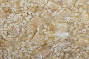 Close shot of sesame seeds and nuts