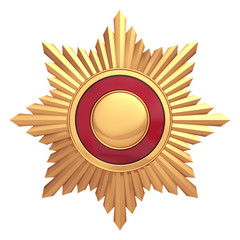 Obraz premium gold medal on a white background