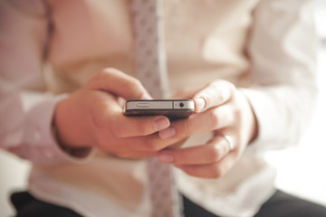 Playing mobile phone