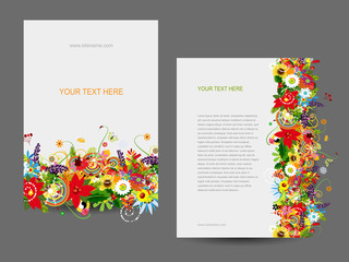 Paper template, floral design