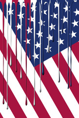 USA Flag Dripping Colors