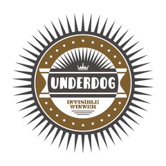 underdog label sticker