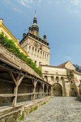 Obraz premium The Clock Tower in Sighisoara was built in the XIV century