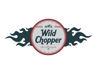 fire chopper motorcycle label