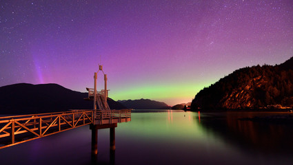 aurora borealis at Porteau Cove Provincial Park