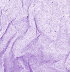 crumpled violet paper sheet as background