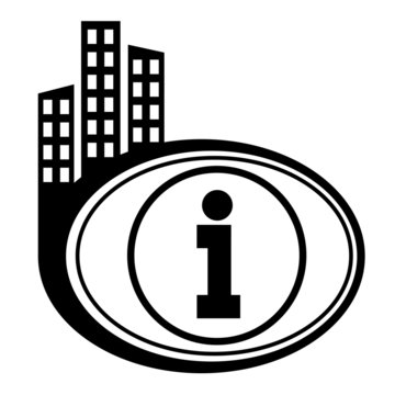 Information sign - city icon isolated