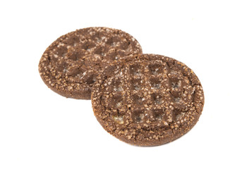 chocolate cookies isolated