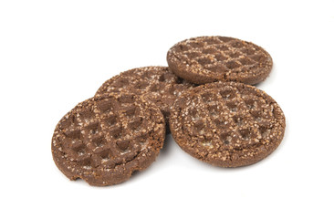 chocolate cookies isolated