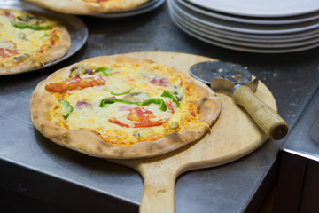 tasty Pizza with cutting wheel