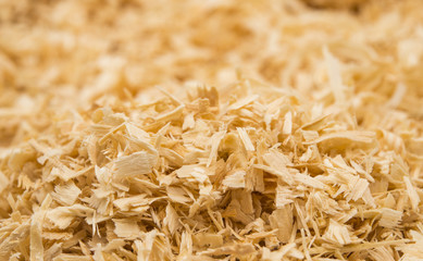 background of wood shavings
