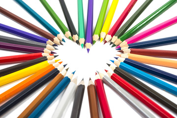 colorful pencils isolated