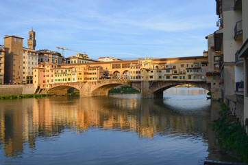 Colorful view of Ponte Vecchio, Florence, Italy