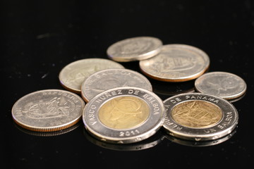 Panamanian Coins Close Up