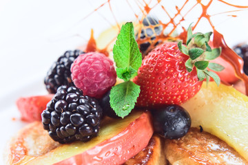 Dessert with fresh berries