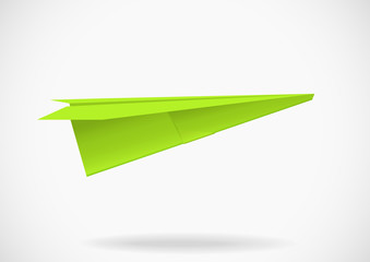 Colorful paper airplane