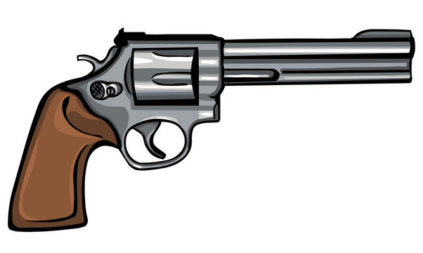 vector cartoon revolver
