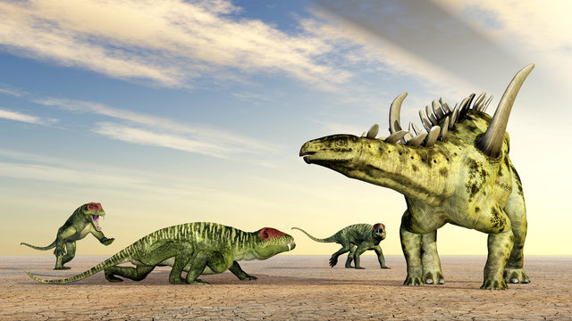 Doliosauriscus und Gigantspinosaurus