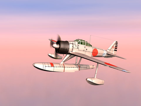 Japanischer Jagdbomber aus dem zweiten Weltkrieg