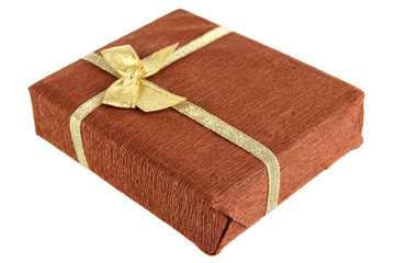 Romantic parcel isolated on white