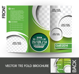 Tri-Fold Golf Tournament  Brochure Design