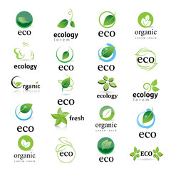 Ecology Icon - Set - Isolated On White Background