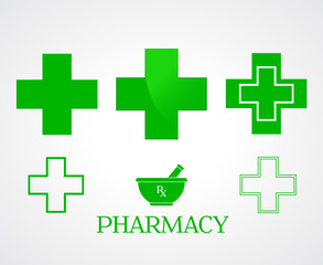 Pharmacy symbols - vector