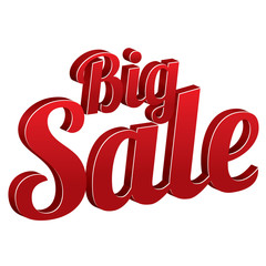 Big sale sign isolated (vector icon).