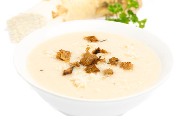 Ausschnitt von Krensuppe mit Kren