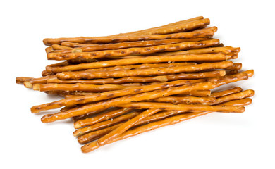 salty sticks isolated on white