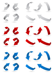 Fototapeta premium arrow 3d icon set