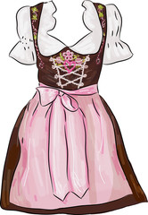 dirndl gemalt