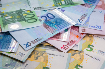 Obraz na płótnie Canvas euro banknotes, the background
