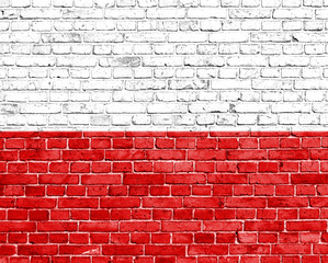 Fototapeta na wymiar Grunge Poland flag