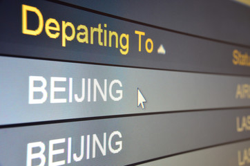Fototapeta na wymiar Odlot do Pekinu