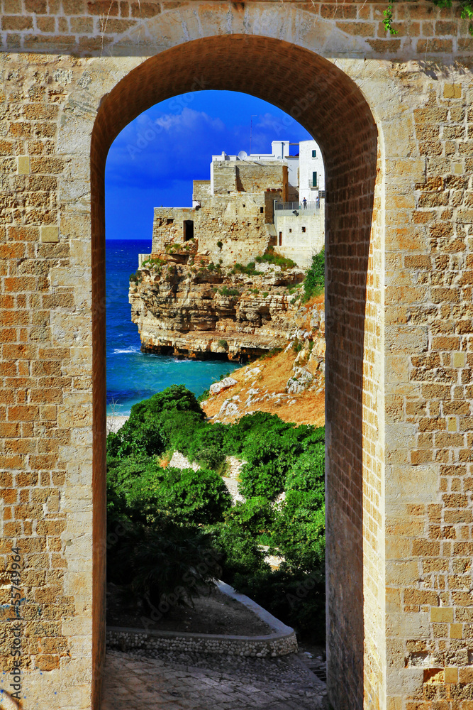 Wall mural scenic italian coast -polignano al mare, puglia