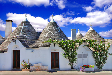 unique Alberobello - trulli village, Italy